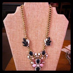 J Crew midnight multicolor crystal necklace